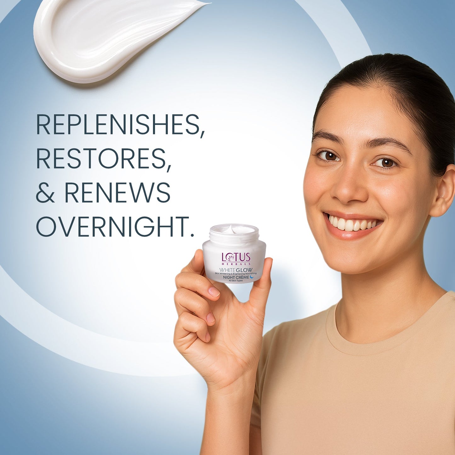 Lotus Herbals WhiteGlow Skin Brightening & Nourishing Night Cream, night cream, creamy texture