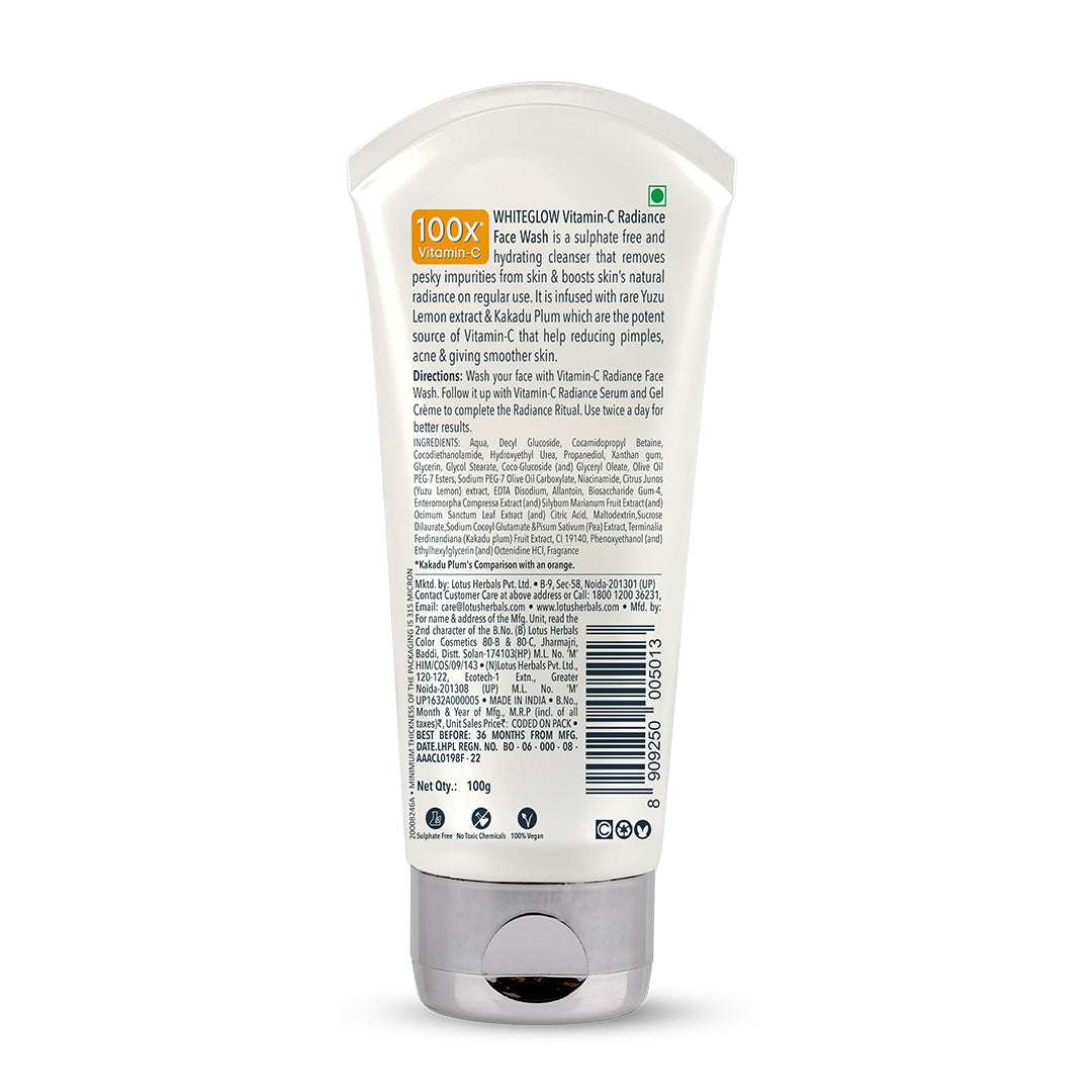 Lotus Herbals WhiteGlow Vitamin-C Radiance Facewash, face wash, vitamin C gel