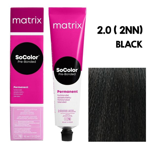 Matrix SoColor 2.0 2NN (Black)|90 ml|MRP 395