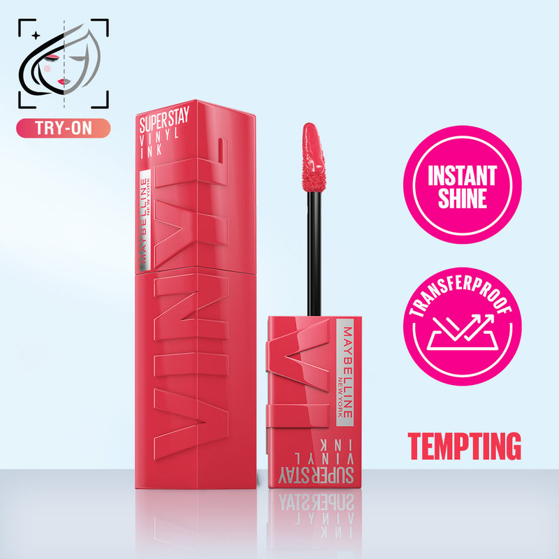 Maybelline Superstay Vinyl Ink Liquid Lipstick � 175 Tempting|4.2 ml|MRP 849
