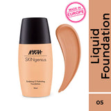 Nykaa SKINgenius Sculpting & Hydrating Dewy Foundation For Dry Skin - Golden Honey - 05|30 ml|MRP 649