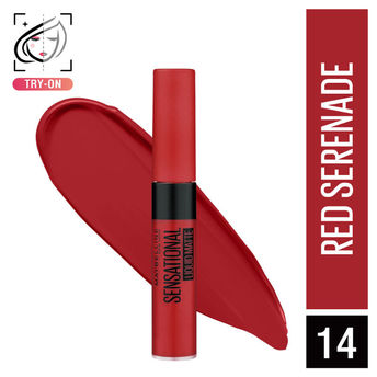 Maybelline New York Sensational Liquid Matte Lipstick � 14 Red Serenade|7 ml|MRP 429