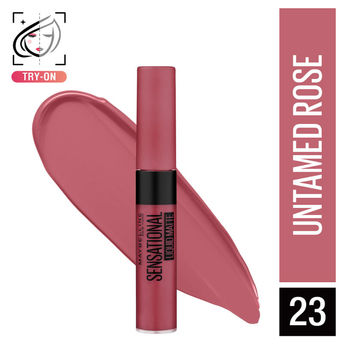 Maybelline New York Sensational Liquid Matte Lipstick � 23 Untamed Rose|7 ml|MRP 429