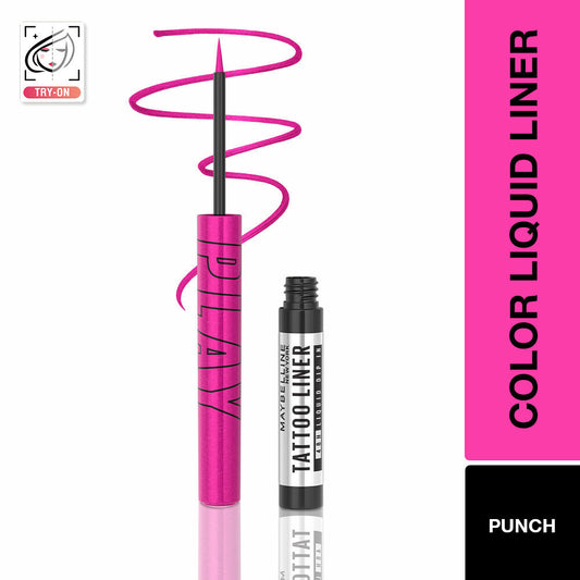 Maybelline Tattoo Play Colored Liquid Eyeliner � Punch (Pink)|2.1 ml|MRP 549