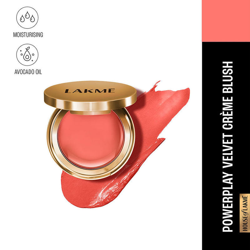 Lakm? 9 to 5 Powerplay Velvet Crï¿½me Blush - Soft Coral |9 gms|MRP 650