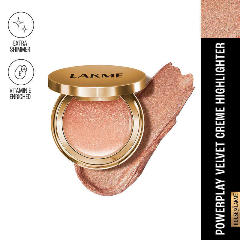 Lakmï¿½ 9 to 5 Powerplay Velvet Crï¿½me Highlighter ï¿½  Copper Crush|9 gms|MRP 675