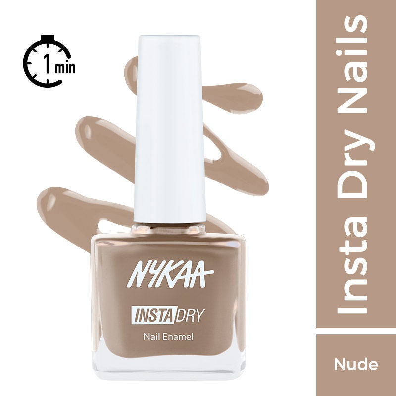 Nykaa Insta Dry Fast Drying Nail Enamel Polish Sandy Swipe 335 - Nude|9 ml|MRP 229
