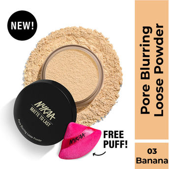 Nykaa Matte to Last Pore Blurring Loose Powder Banana 03|10 gms|MRP 799