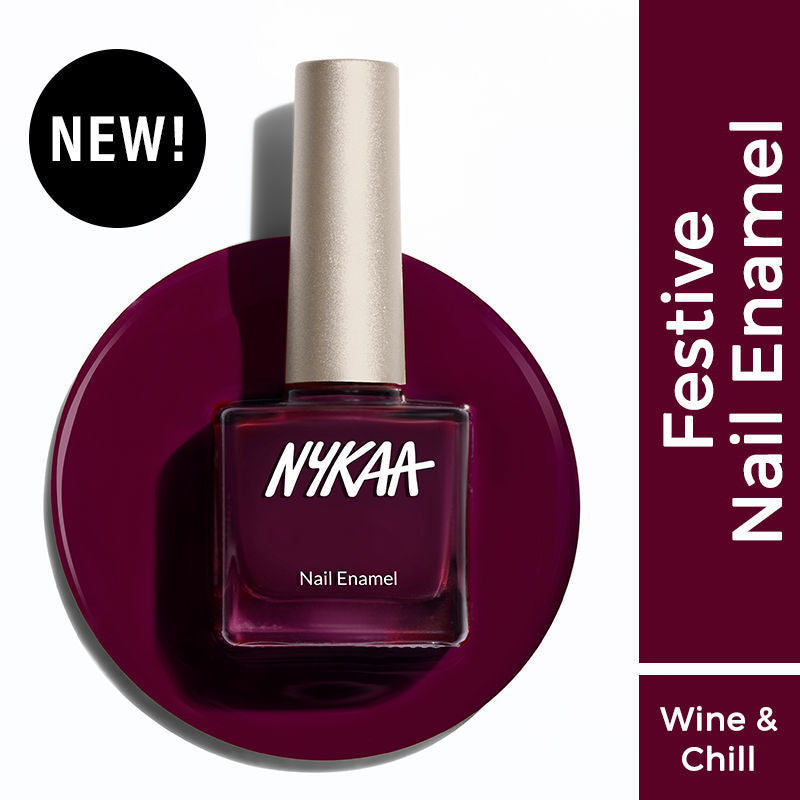 Nykaa Creme Nail Enamel - Wine & Chill 456|9 ml|MRP 229