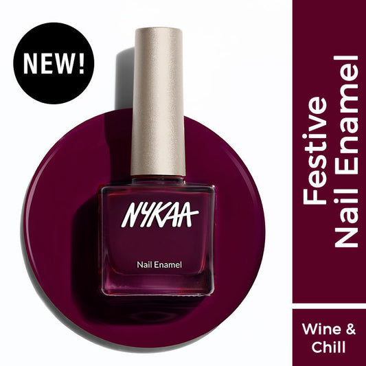 Nykaa Creme Nail Enamel - Wine & Chill 456|9 ml|MRP 229