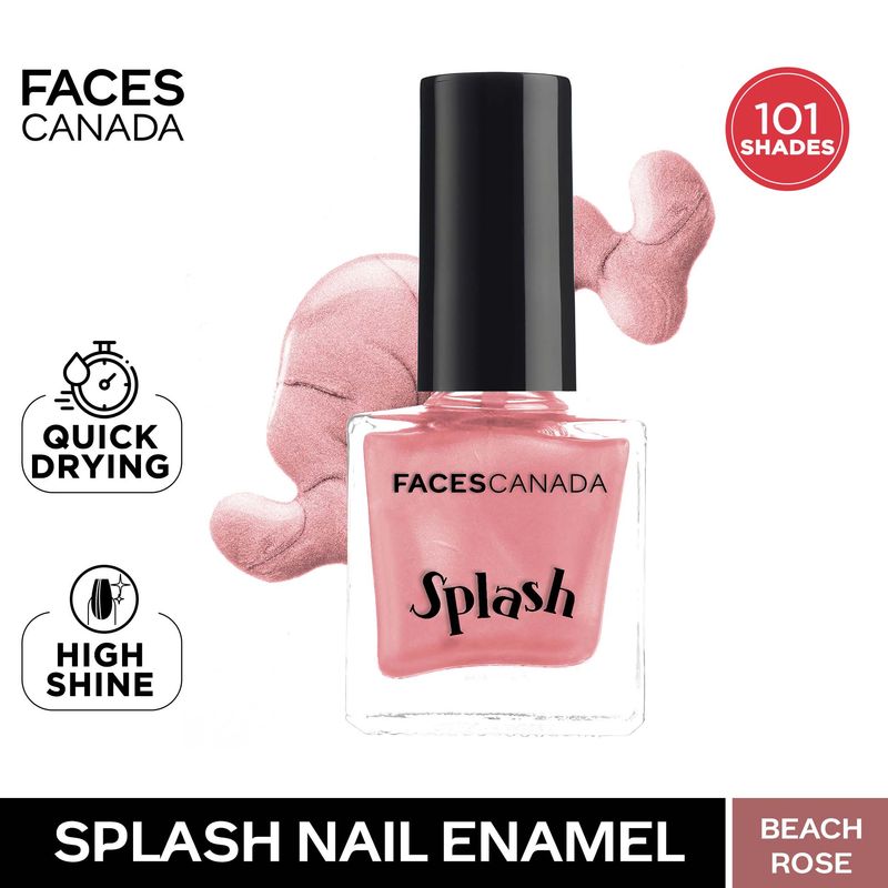 Faces Canada Splash Nail Enamel � 157 Beach Rose|8 ml|MRP 129
