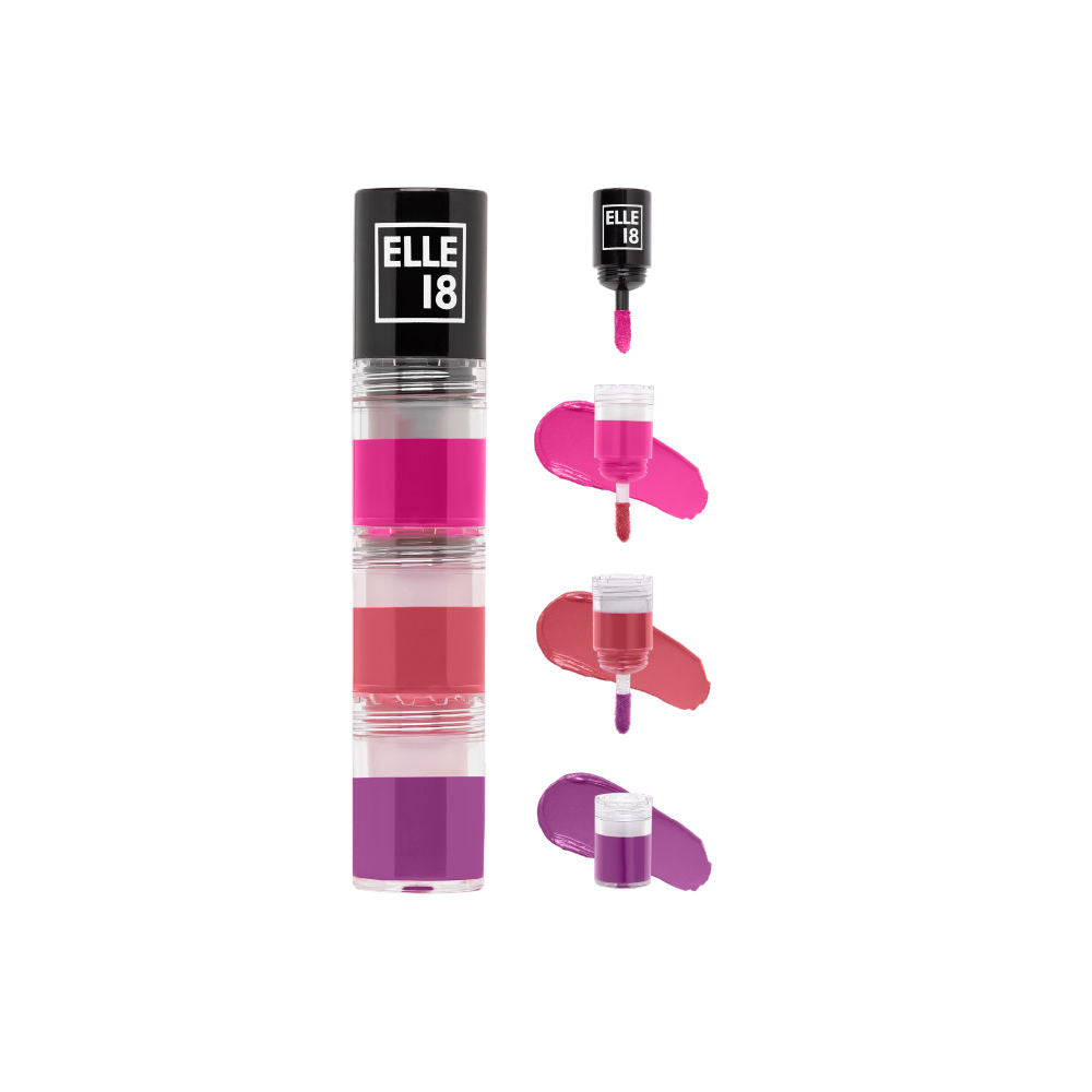 Elle 18 Lit Lip Stack 3-in-1 Liquid Lipstick ï¿½ After Party|4.5 ml|MRP 275
