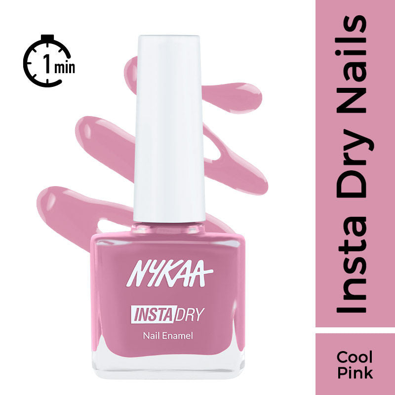 Nykaa Insta Dry Fast Drying Nail Enamel Polish Flamingo Filter 342 - Cool Pink|9 ml|MRP 229