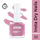 Nykaa Insta Dry Fast Drying Nail Enamel Polish Flamingo Filter 342 - Cool Pink|9 ml|MRP 229
