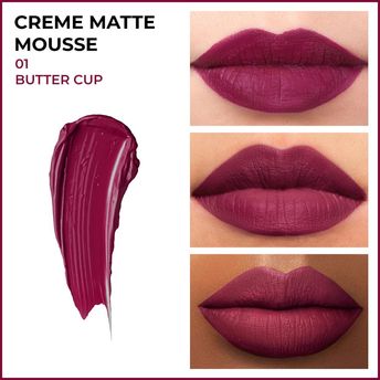 Insight Cr�me Matte Mousse Lipstick � 01 Butter Cup|6.5 gms|MRP 170