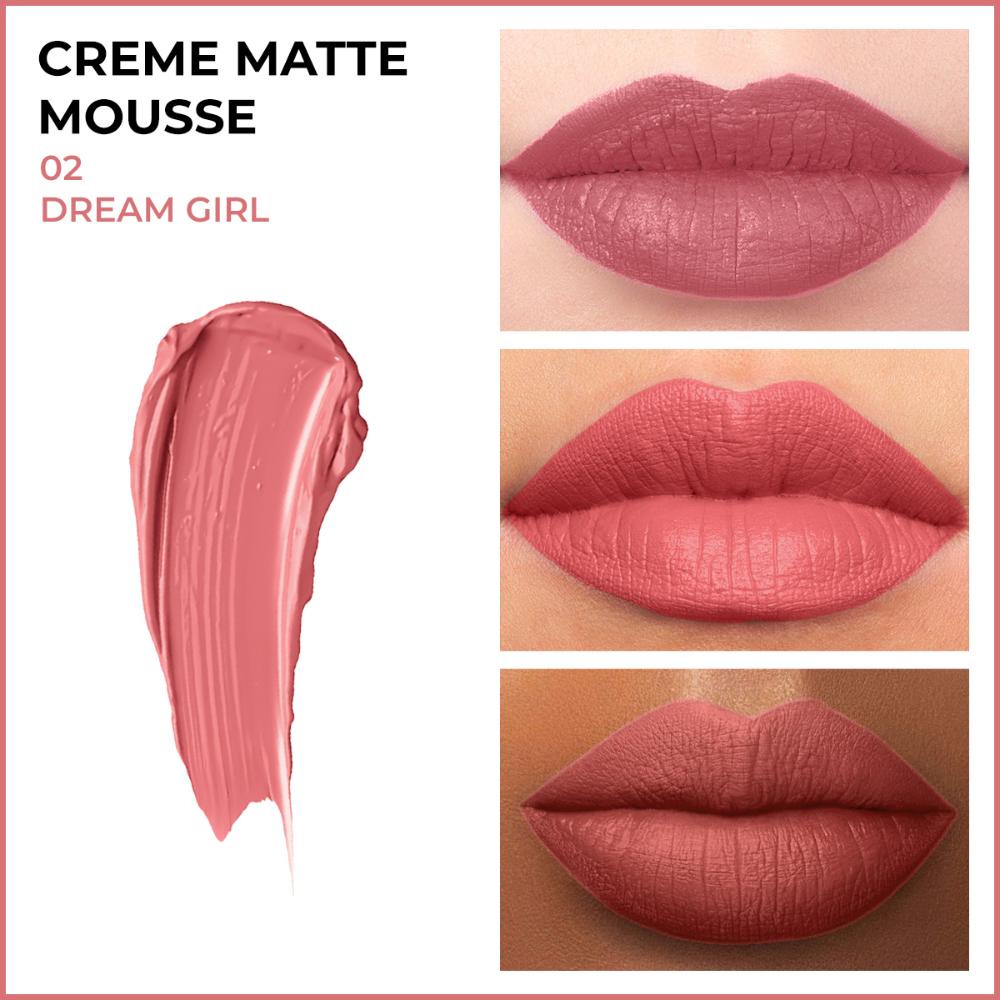 Insight Cr�me Matte Mousse Lipstick � 02 Dream Girl|6.5 gms|MRP 170