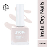 Nykaa Insta Dry Fast Drying Nail Enamel Polish Cream Comment 350 - Cream|9 ml|MRP 229