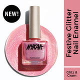 Nykaa Glitter Nail Enamel - Glitz & Gram 460|9 ml|MRP 249