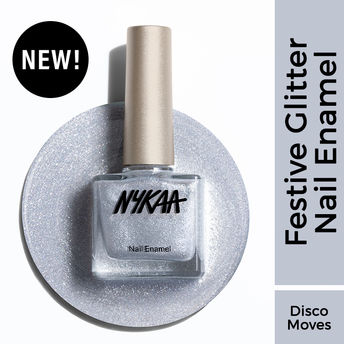 Nykaa Glitter Nail Enamel - Disco Moves 466|9 ml|MRP 249