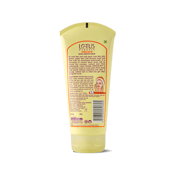 Lotus Herbals Apriscrub Fresh Apricot Scrub, face scrub, apricot granules