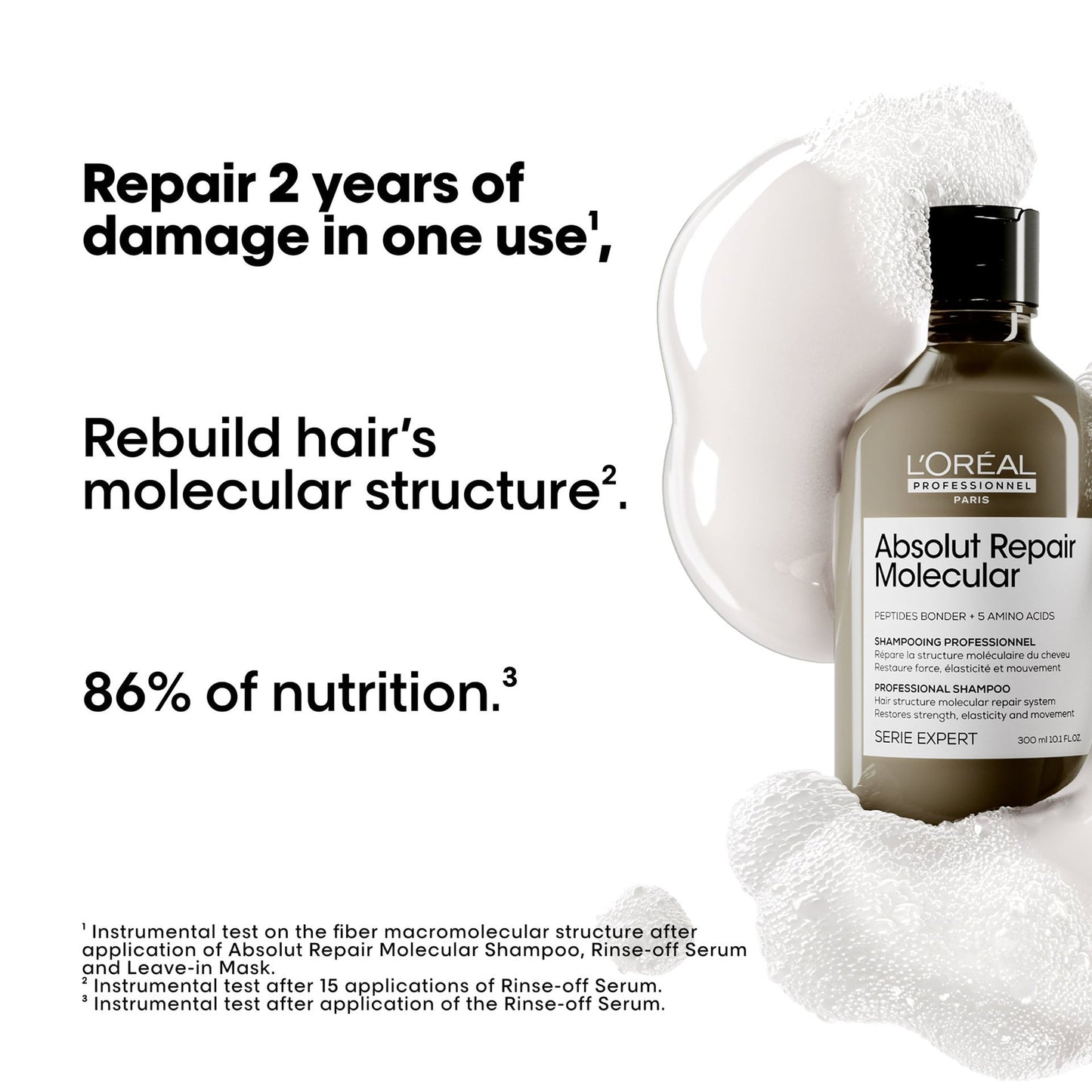 L'Oreal Professionnel Absolut Repair Molecular Shampoo for Damaged Hair|300 ml|MRP 1490