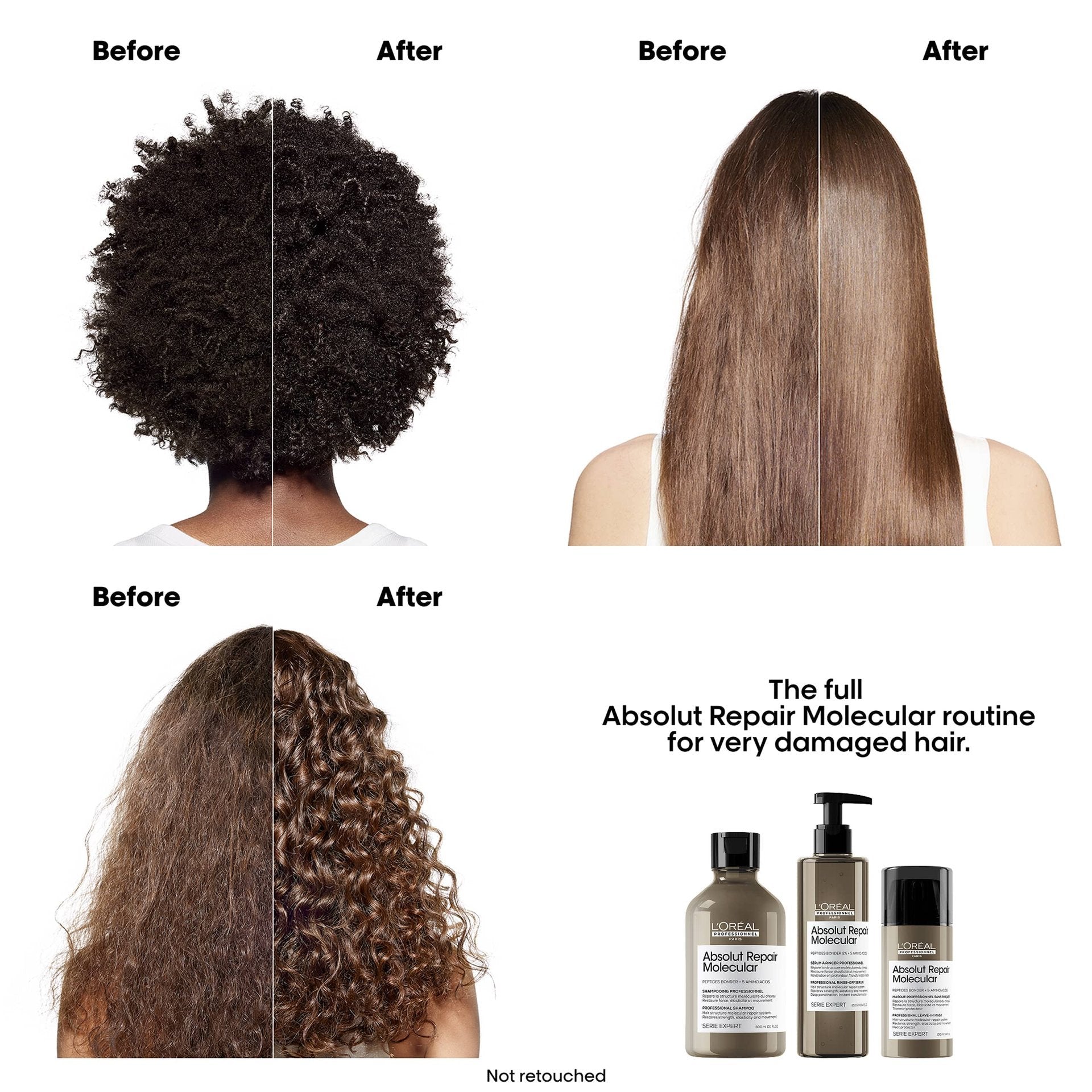 L'Oreal Professionnel Absolut Repair Molecular Shampoo for Damaged Hair|300 ml|MRP 1490