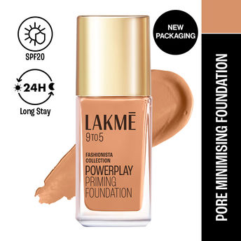 Lakmï¿½ 9to5 Powerplay Priming Liquid Foundation ï¿½ C280 Cool Tan|25 ml|MRP 699