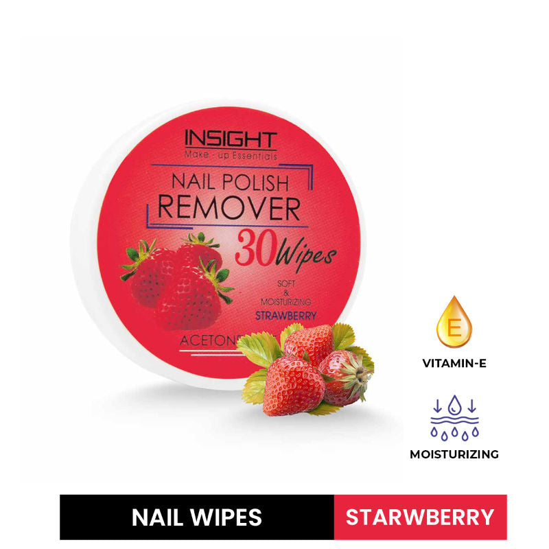 Insight Nail Polish Remover Wipes � Strawberry|15 ml|MRP 55