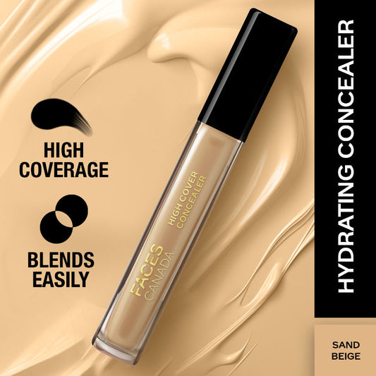 Faces Canada High Cover Concealer - Sand Beige 01|4 ml|MRP 299