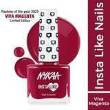 Nykaa InstaLike Long lasting Nail Enamel - Viva Magenta Bold 309|9 ml|MRP 119