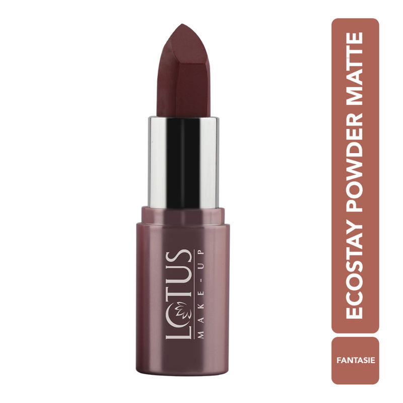 Lotus Make Up Ecostay Powder Matte Lipstick - PM04 Fantasie|4.2 gms|MRP 595