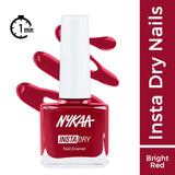 Nykaa Insta Dry Fast Drying Nail Enamel Polish- Reeling Red 337|9 ml|MRP 229