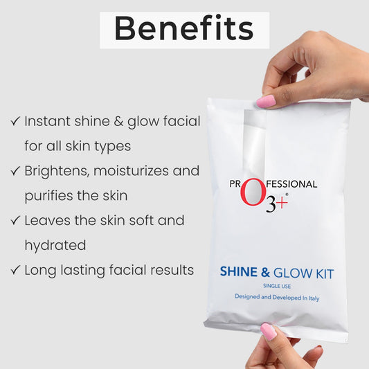 O3+ Shine & Glow Facial Kit for instant brightness