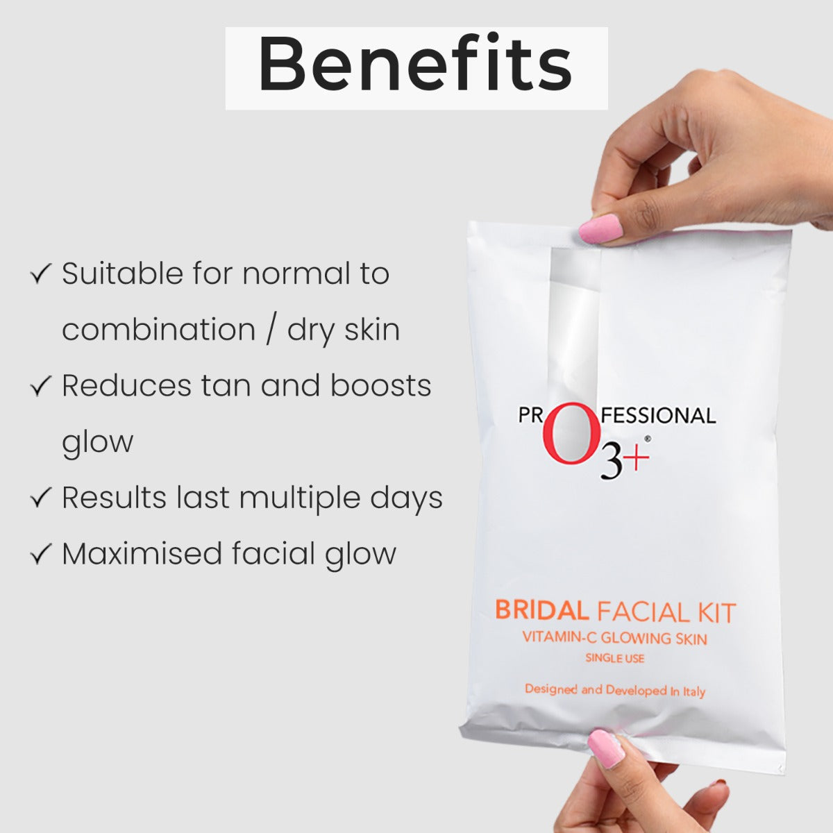 O3+ Bridal Vit-C Glowing Skin Facial Kit for radiant skin