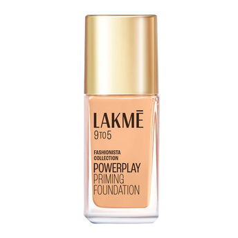 Lakmï¿½ 9to5 Powerplay Priming Liquid Foundation ï¿½ W120 Warm Creme|25 ml|MRP 699