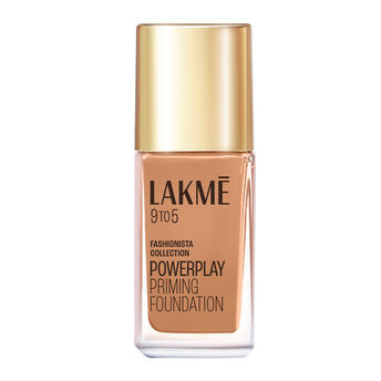 Lakmï¿½ 9to5 Powerplay Priming Liquid Foundation ï¿½ N340 Neutral Almond|25 ml|MRP 699