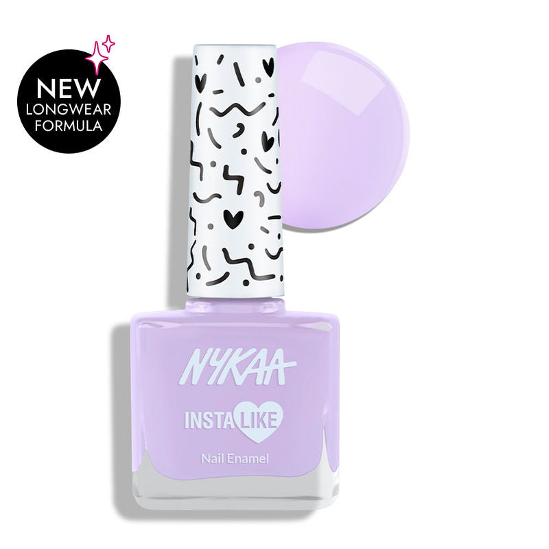 Nykaa InstaLike Long Lasting Nail Enamel - Lavender Love 355|9 ml|MRP 119