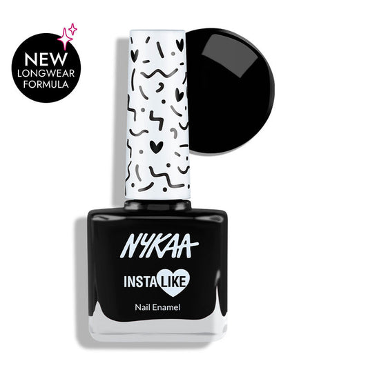 Nykaa InstaLike Long Lasting Nail Enamel - Black Friday 371|9 ml|MRP 119
