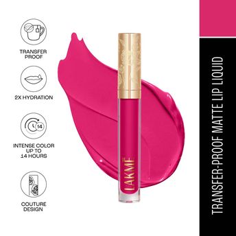Lakm? Rouge Bloom Matte Liquid Lipstick ï¿½ Daring Dahlia 201|3.5 ml|MRP 1199