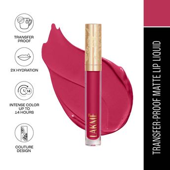 Lakm? Rouge Bloom Matte Liquid Lipstick ï¿½ Orchid Oomph 203|3.5 ml|MRP 1199