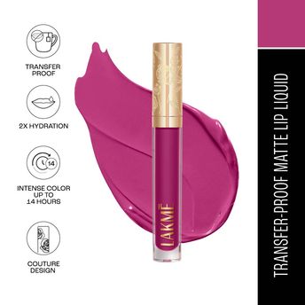 Lakm? Rouge Bloom Matte Liquid Lipstick ï¿½ Iconic Iris 501|3.5 ml|MRP 1199