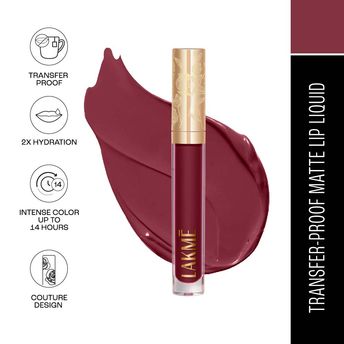 Lakm? Rouge Bloom Matte Liquid Lipstick ï¿½ Amber Aura 306|3.5 ml|MRP 1199