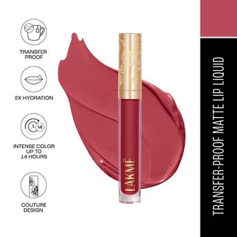 Lakm? Rouge Bloom Matte Liquid Lipstick ï¿½ Delicate Daisy 302|3.5 ml|MRP 1199