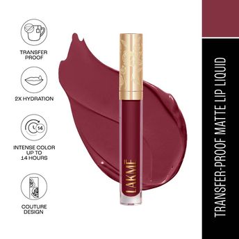 Lakm? Rouge Bloom Matte Liquid Lipstick ï¿½ Tender Tulip 303|3.5 ml|MRP 1199