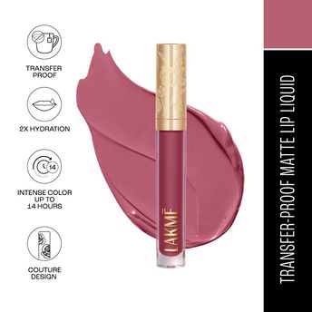 Lakm? Rouge Bloom Matte Liquid Lipstick ï¿½ Blushing Bae 204|3.5 ml|MRP 1199