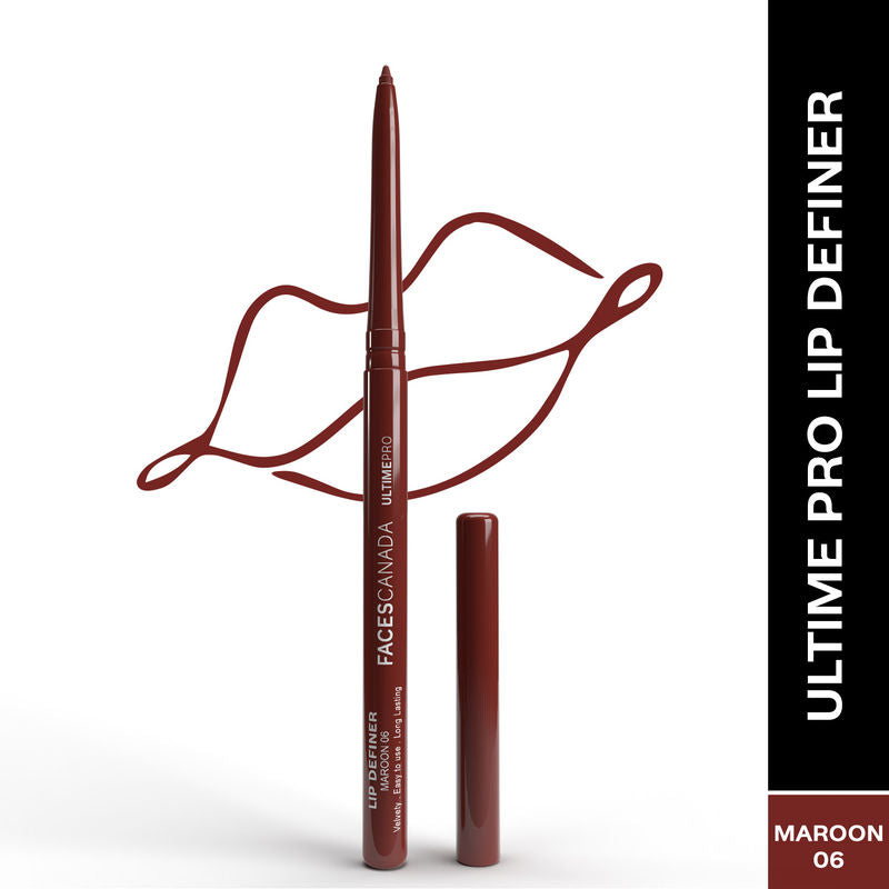 Faces Canada Ultime Pro Lip Definer � 06 Maroon|0.35 gms|MRP 549