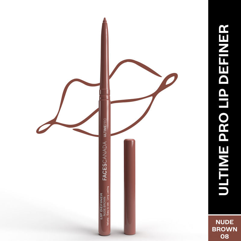 Faces Canada Ultime Pro Lip Definer � 08 Nude Brown|0.35 gms|MRP 549