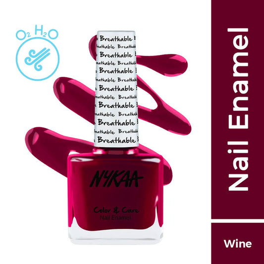 Nykaa Breathable Nail Enamel - Wine Unwind - 326|9 ml|MRP 229