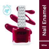 Nykaa Breathable Nail Enamel - Wine Unwind - 326|9 ml|MRP 229