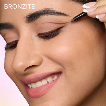 Nykaa GLAMOReyes Waterproof & Smudgeproof Colored Kajal Eyeliner Eye Pencil - Bronzite (Brown)|0.3 gms|MRP 299